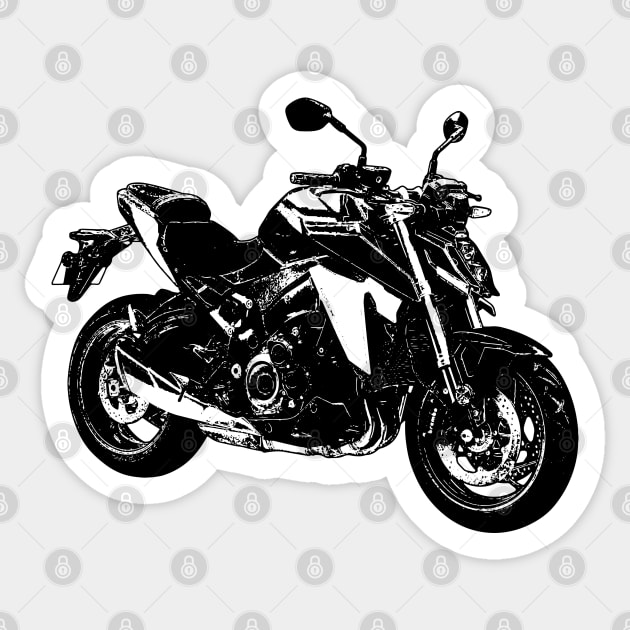 GSX S1000 Bike Sketch Art Sticker by KAM Std